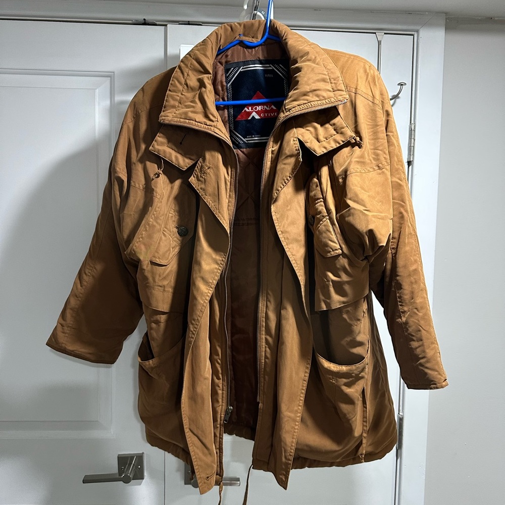 Vintage Alorna Active Jacket Brown Female Size Medium Petite